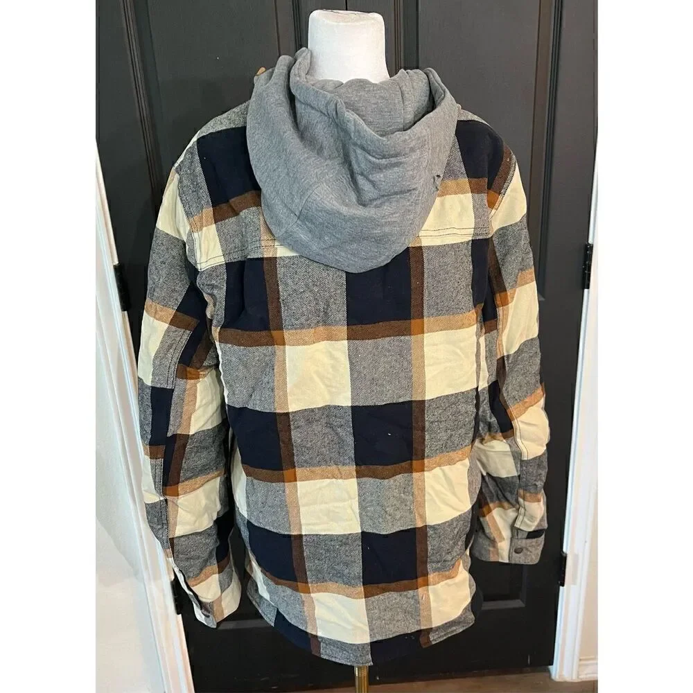 Levi's Men's Shirt Jacket with Soft Faux Fur Lining and Jersey Hood
